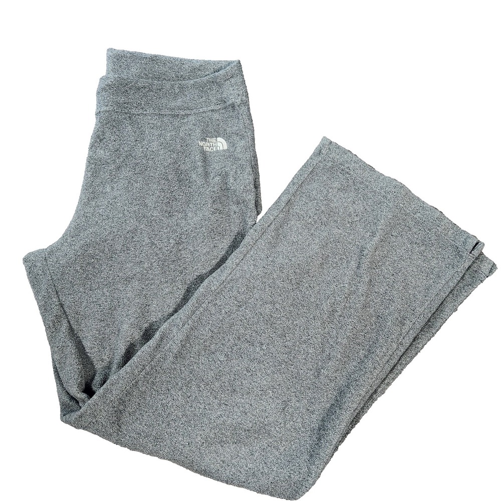 The North Face TKA 100‎ Fleece Pants Womens Medium Grey Wide Leg Lounge Pajamas